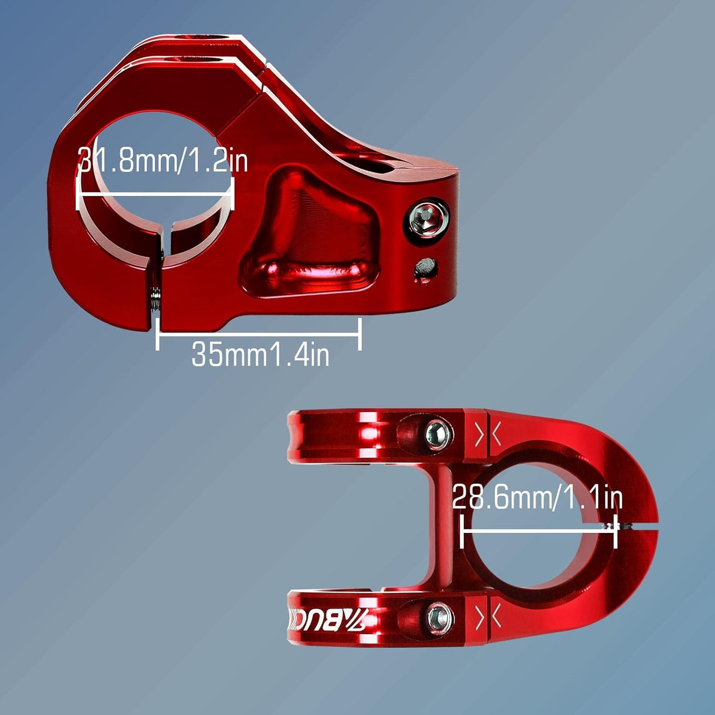 Mountain Bike Stem CNC Short Stem,35Mm Ultra-Light Hollow High-Strength Aluminum Alloy Downhill Riser MTB Stems Suitable for Xc/Bmx/Folding/Trail/Gravel/E Bike