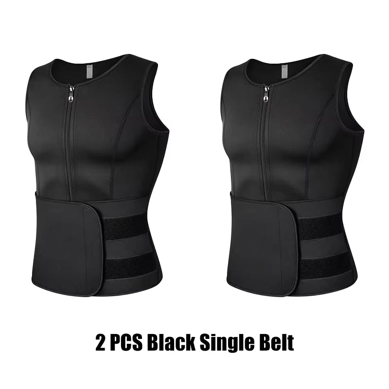 Men Body Shaper Waist Trainer Vest Slimming Shirt Sauna Sweat Vest Compression Undershirt Shapewear Fat Burner Workout Tank Tops