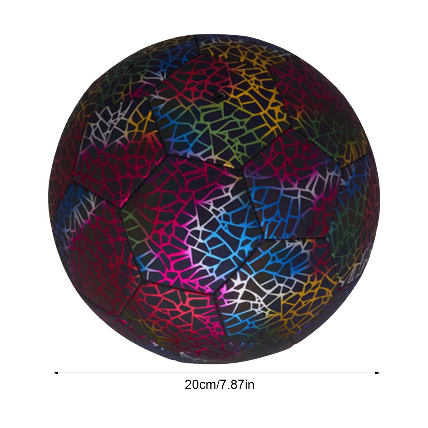 Super Cool Reflective Football Night Glowing Soccer Ball No.5/4 Luminous Football for Soccer Boy Child Bright Football Training