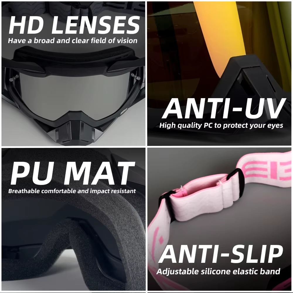 Motocross Glasses Motorcycle Sunglasses Man MTB ATV Mask Windproof Protection Skiing Cycling Racing Off-Road Goggles