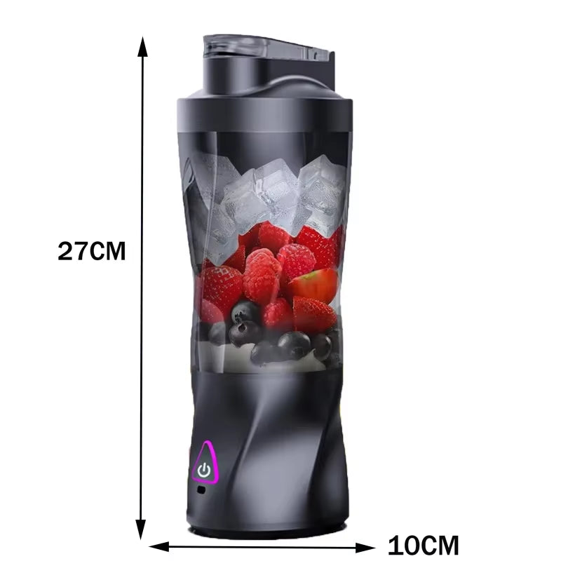 Portable Electric Juicer Cup, USB Rechargeable Handheld Blender Bottle, Waterproof Travel Smoothie Mixer for Kitchen & On-The-Go