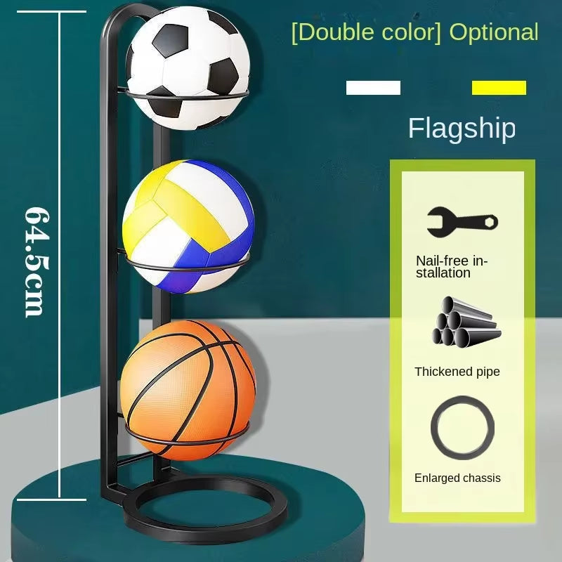 New Basketball Rack 3-Layer Basketball Rack Storage Ball Storage Rack Basketball Rack Ball Frame
