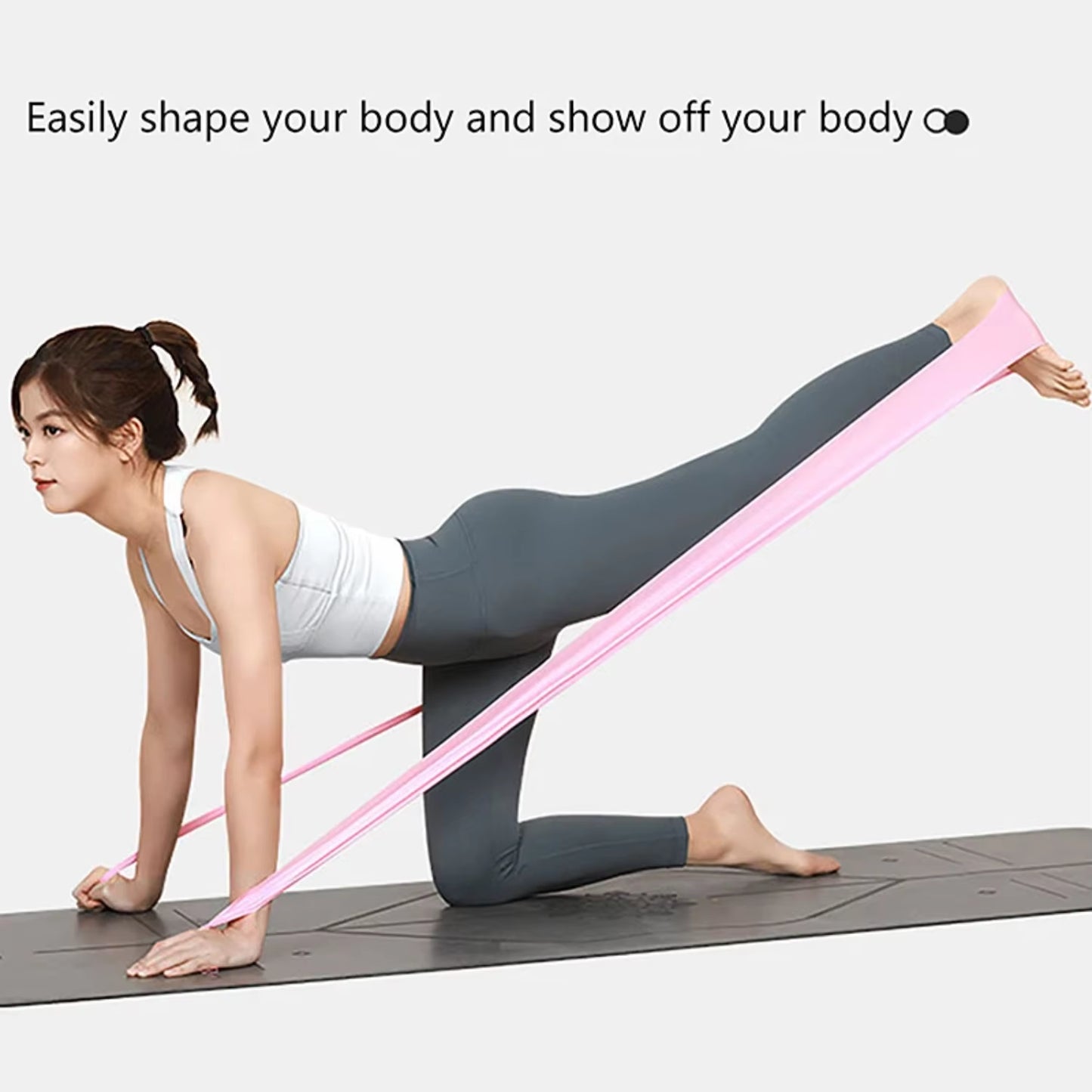 Yoga Tension Band Elastic Band Fitness Men and Women Resistance Band Strength Training Stretching Band Latex Tension Rope