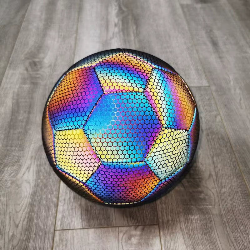 Super Cool Reflective Football Night Glowing Soccer Ball No.5/4 Luminous Football for Soccer Boy Child Bright Football Training