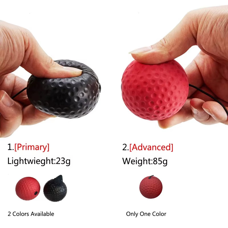 Boxing Reflex Ball Speed Force Punching Bag Fitness MMA Sanda Raising Reaction Hand Eye Agility Training Headband Gym Muay Thai