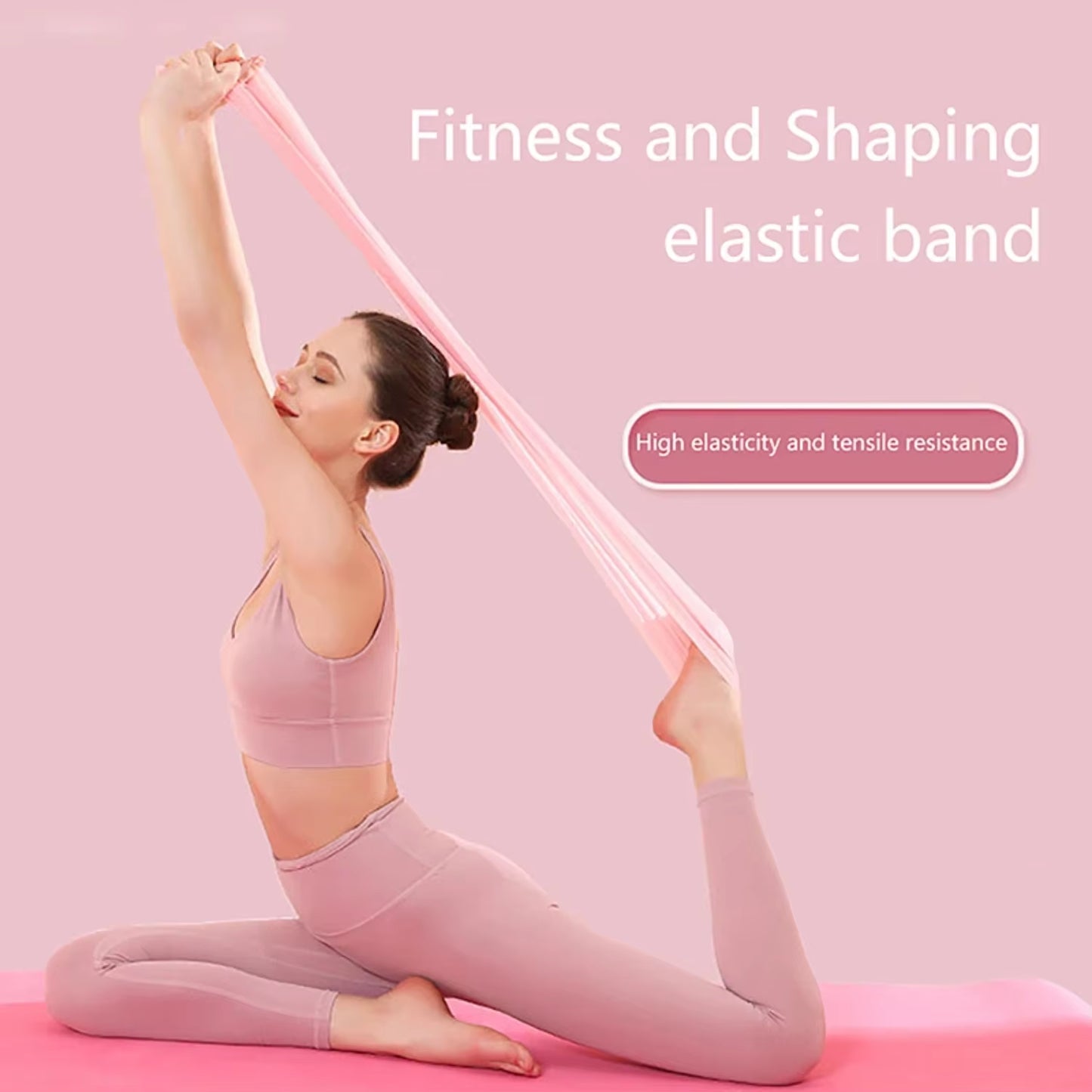 Yoga Tension Band Elastic Band Fitness Men and Women Resistance Band Strength Training Stretching Band Latex Tension Rope