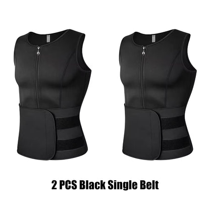 Men Body Shaper Waist Trainer Vest Slimming Shirt Sauna Sweat Vest Compression Undershirt Shapewear Fat Burner Workout Tank Tops