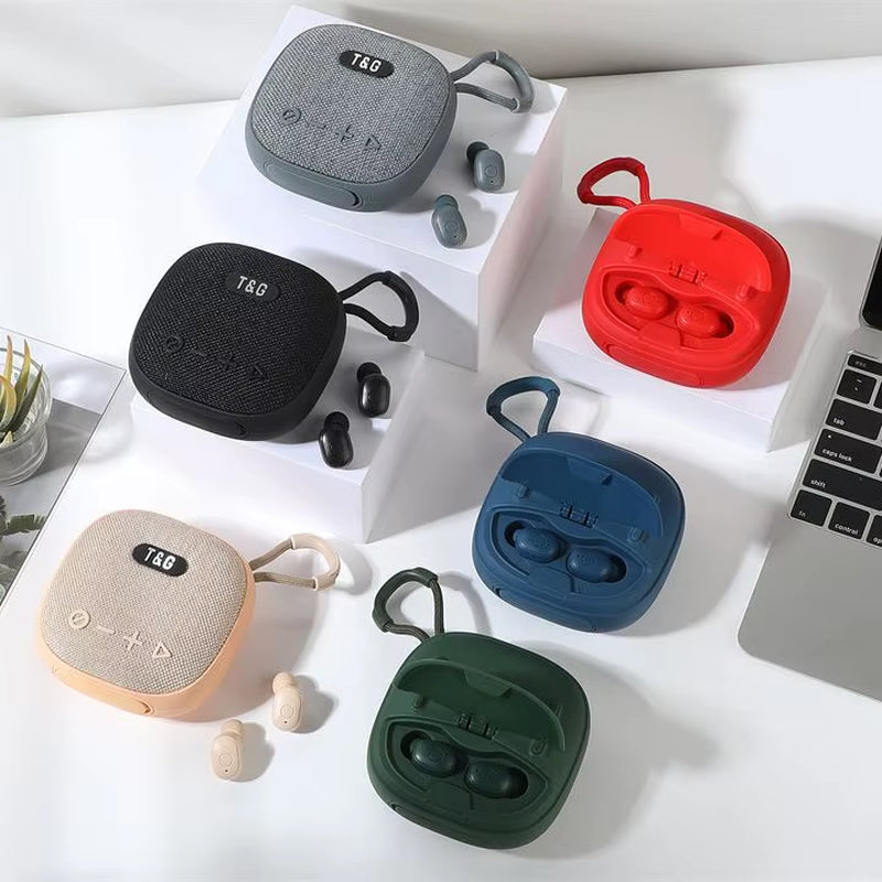 TG813 Bluetooth Speaker Paired with Headphone Speaker, Portable Outdoor Wireless Earbuds, Mini Speaker