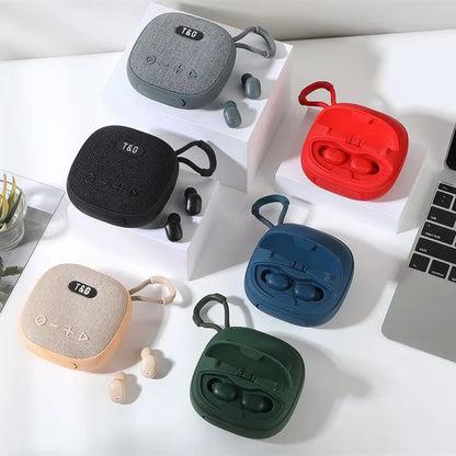 TG813 Bluetooth Speaker Paired with Headphone Speaker, Portable Outdoor Wireless Earbuds, Mini Speaker