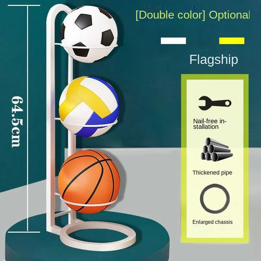 New Basketball Rack 3-Layer Basketball Rack Storage Ball Storage Rack Basketball Rack Ball Frame