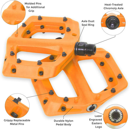 Nylon Linx Flat Platform MTB Bicycle Pedals