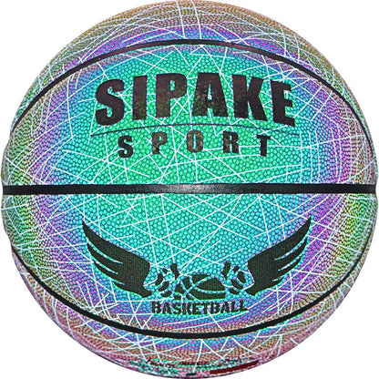 SIPAKE Reflective Basketball Genuine Size 7 Suitable for Teenagers, Adults, Outdoor Indoor Basketball