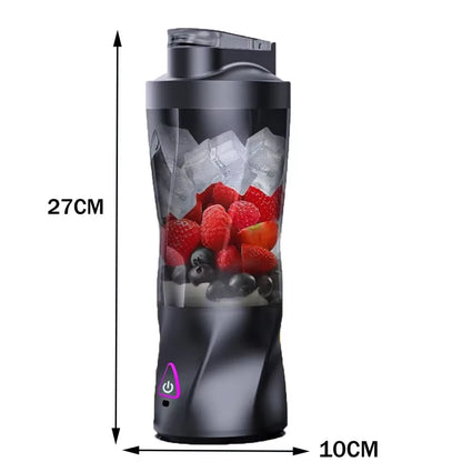 Portable Electric Juicer Cup, USB Rechargeable Handheld Blender Bottle, Waterproof Travel Smoothie Mixer for Kitchen & On-The-Go