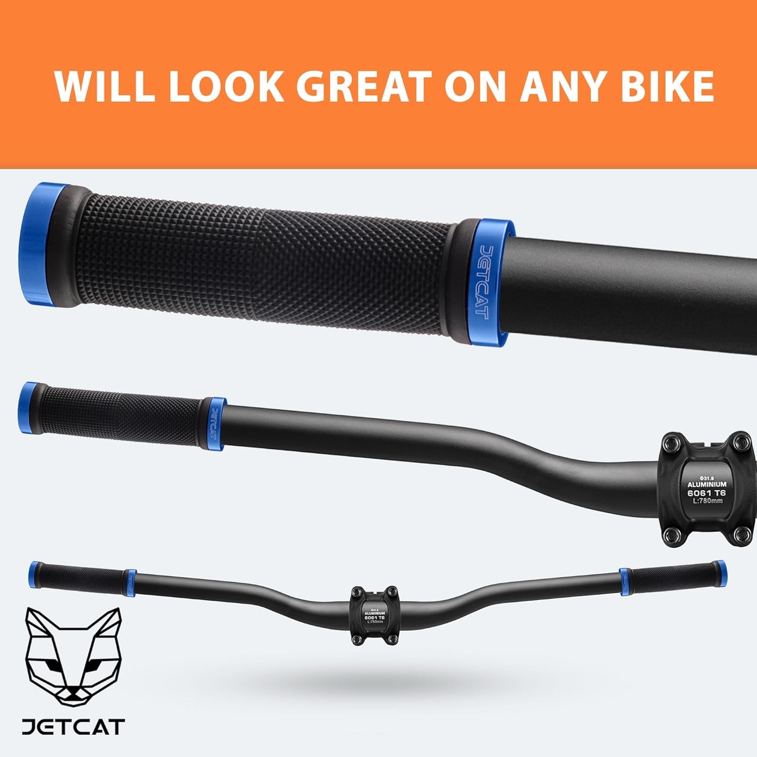 Bike Grips, Bike Handlebar Grips, Mountain Bike Grips Handlebar, BMX MTB Ebike Scooter, Bicycle Handlebar Handles for Adults, Lock On
