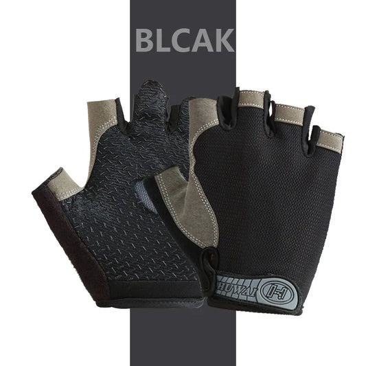 Gym Gloves Fingerless Gloves Anti-Slip Shock-Absorbing Breathable Gloves Sports Gloves for Training Lifting Weight Cycling
