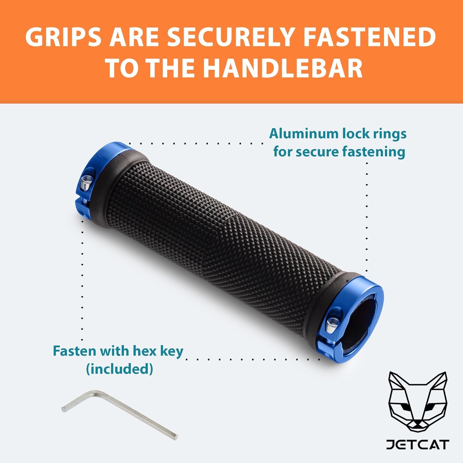 Bike Grips, Bike Handlebar Grips, Mountain Bike Grips Handlebar, BMX MTB Ebike Scooter, Bicycle Handlebar Handles for Adults, Lock On