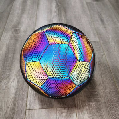 Super Cool Reflective Football Night Glowing Soccer Ball No.5/4 Luminous Football for Soccer Boy Child Bright Football Training